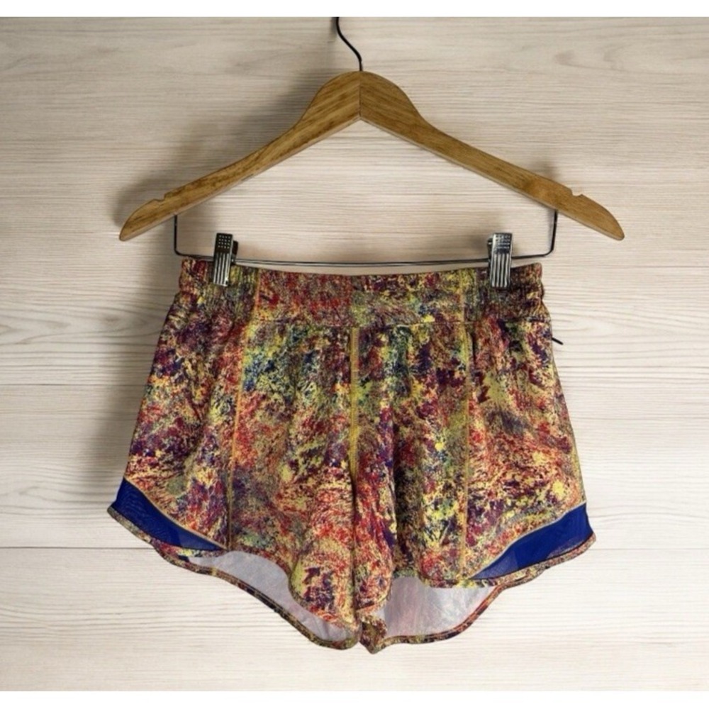 🦄 Lululemon SeaWheeze Hotty Hot Short 4" Woodland Sprint Women's Size 8 Tall - Picture 2 of 12